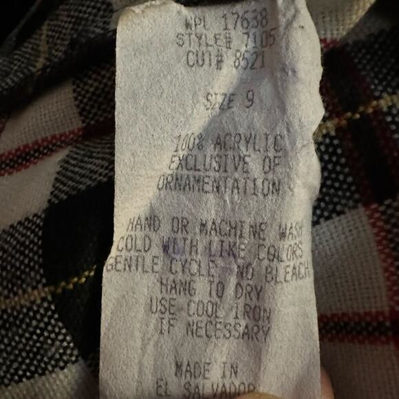 Vintage Plaid Pencil Skirt - Picture 6 of 6